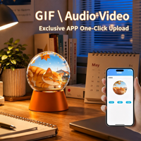 H401Mini Boule de cristal numérique DIY, affichage vidéo GIF personnalisé, ornement de bureau et pendentif portable, téléchargement via APP, cadeau créatif