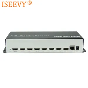 ISEEVY 8-Kanal H.264 HD Video Encoder für IPTV Live Stream Broadcast-Unterstützung SRT RTMPS RTMP RTSP UDP HTTP