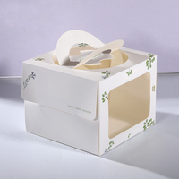 Best-seller Boîtes à gâteaux transparentes personnalisées pour fête de mariage Papier d'art avec poignées de plastification mates pour l'emballage de biscuits et de gâteaux