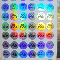 Autocollants holographiques 3D ronds en gros pour le contrôle qualité (QC) - Étiquettes adhésives laser holographiques « QC PASSED » pour le contrôle de la qualité des produits
