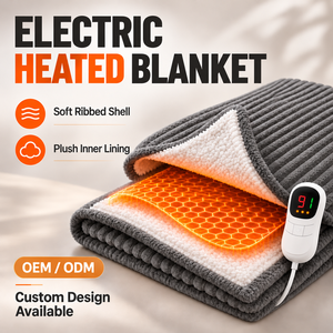 Manta Térmica de Grafeno, Manta Eléctrica con Forro de Sherpa, 10 Niveles de Calor, Temporizador de Apagado Automático, OEM ODM - Product Image 1
