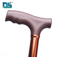 Bastón de Aluminio Ajustable en Altura para Adultos, con Soporte para una Sola Pierna, para Caminar, Muleta para Personas Mayores, Uso en Exteriores