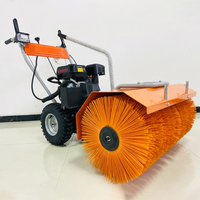 Balayeuse à neige multifonctionnelle 6.5 HP Puissant moteur à essence Souffleuse à neige pour jardin et école Machine à chasse-neige manuelle