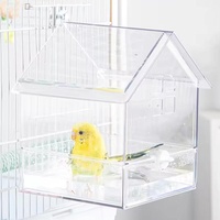 Mangeoire suspendue en plastique pour perroquet, empêche le désordre, bol d'alimentation pour oiseaux, baignoire multifonctionnelle pour oiseaux, perruches