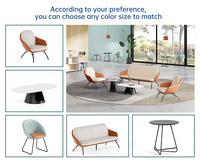 Fauteuil modulaire en tissu Mingle Nordic, chaise de bureau, chaise d'appoint, chaise de discussion de bureau, canapé trois places