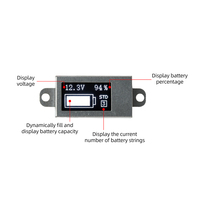 Mini Voltmètre OLED DC 0-30V 1S-6S, Indicateur de Capacité de Batterie, Testeur de Tension avec/sans Coque