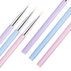 3Pcs Wood Handle Dual Art Nail Liner Brush <b>Set</b> Nylon Hair Acrylic <b>Paint</b> Detail Brushes Private Label 35g Pack - Product Image 5