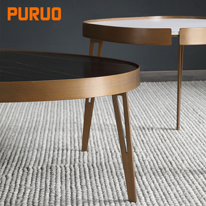 Puruo Phật Sơn <span class=keywords><strong>Coffe</strong></span> bảng Set phòng khách thiết kế mới nóng bán và Bàn cà phê đen - Product Image 5