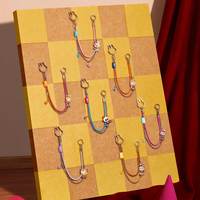 Authentique Popmart Les Monstres Échec et Mat Pendentif Boîte Mystère Figurines Personnalisées Adorables Labubu Dessin Animé Jouets Tendance Cadeaux