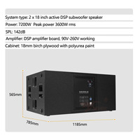 Subwoofer actif Sub 9006-AS, double haut-parleur de basses de 18 pouces, ensemble de ligne de baffles 9006, 3600W, audio professionnel pour scène de concert