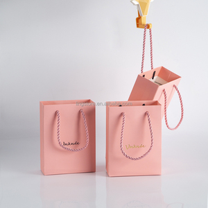 Bolsas de Papel Kraft Resistentes y Reciclables de Lujo, Color Rosa, 12x5.7x1.6cm, para Boutique, Negocios, Manualidades, Regalos, Cumpleaños - Product Image 6