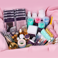 Kit d'entraînement aux faux cils, kit d'exercices de maquillage, tête de mannequin, kit d'extension de cils individuels à marque privée
