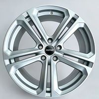 Jantes de voiture forgées monobloc à 5 branches, 15-26 pouces, finition usinée argentée, jantes en alliage avec déport personnalisé pour voitures de luxe Y004
