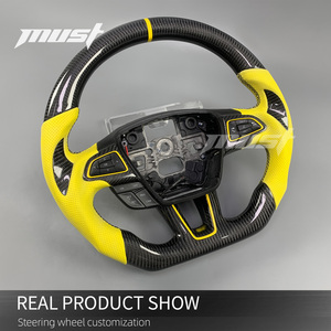Volant sport personnalisé en fibre de carbone pour Ford <span class=keywords><strong>Focus</strong></span> MK3 <span class=keywords><strong>ST</strong></span> RS, troisième génération, berline 2015-2018, amélioration de l'intérieur de la voiture - Product Image 3