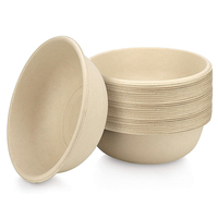 Bol de canne à sucre jetable 12oz 16oz 24oz 30oz 350ml 500ml de canne à sucre ronde bol à soupe à salade avec couvercle transparent
