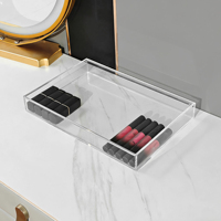 Boîte de présentation de bijoux en acrylique transparent anti-poussière avec couvercle rabattable, idéale pour ranger des accessoires, des chapelets et des bracelets