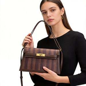 Sac à main en bois élégant et écologique pour femmes, sac à main de soirée portable à la mode pour les fêtes de printemps - Product Image 3