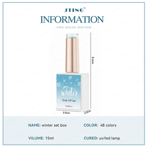 JTING Hộp Quà Tặng Bộ Sưu Tập 48 Màu Sơn Gel Mùa Đông Thiết Kế Độc Đáo Với Chai 15Ml Sách Màu Miễn Phí Nhãn Hiệu Riêng - Product Image 2