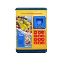 Caja de Ahorros Electrónica Digital 6650 con Contraseña y Huella Dactilar, Mini Cajero Automático, Caja de Ahorro de Monedas para Niños, Regalos