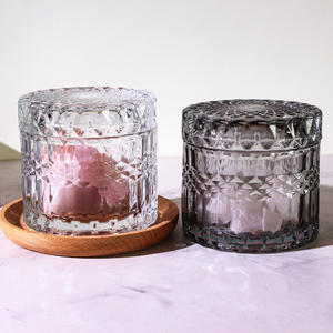 Portacandele in Vetro, Lanterne, Vasetti per Candele Personalizzati, Riutilizzabili, Profumati, Contenitori Natalizi, Vasetti <span class=keywords><strong>di</strong></span> Lusso in Vetro Vuoti con Coperchio - Product Image 3