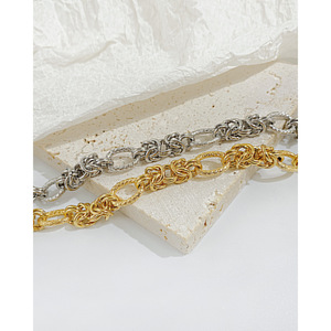 Nuovo gioiello di moda personalizzato hip hop 18K oro acciaio inossidabile bracciale donna - Product Image 3