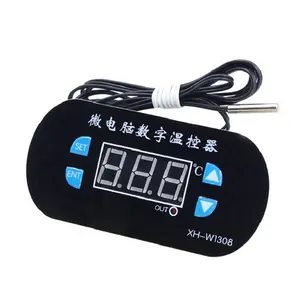 Interruptor termostato com display digital, controlador de temperatura de display digital duplo ajustável, dc 12 v / 24 v/XH-W1308 v, sensor de calor frio 220