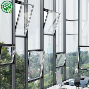 Foshan Hommie Fenêtres à double battant en aluminium à rupture de pont thermique, à cadre métallique, pour usage extérieur commercial intensif - Product Image 1