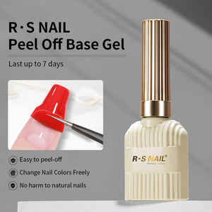 RS Nail 10ml Gel de Base Peel-Off Portable, <span class=keywords><strong>S</strong></span>échage à l'Air, <span class=keywords><strong>Sans</strong></span> Lampe UV, Non Toxique, Gel d'Entraînement pour <span class=keywords><strong>Vernis</strong></span> à Ongles en Gel - Product Image 1