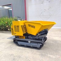 Mini-dumper sur chenilles de 1200 kg de capacité de charge pour travaux agricoles, construction, transport de boue et de béton
