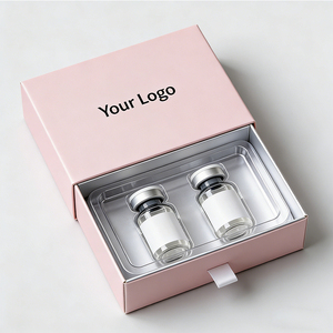 Boîte à tiroir en papier pour flacons de peptides de 2 ml et 3 ml avec étiquette, languette d'ouverture et insert en plastique - Product Image 5
