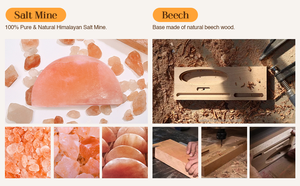 หินสวิตช์หรี่ไฟธรรมชาติสีชมพูคริสตัล,ไฟกลางคืนเกลือหิมาลายันคุณภาพดั้งเดิมพร้อมที่ชาร์จไร้สาย - Product Image 4