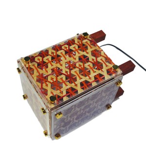 Bamboo Woven Acrylic Table Lamp E27 LED Switch Control Modern Minimalist Chinese Style Desk Lamp For Home Hotel Tea Room - Product Image 5
