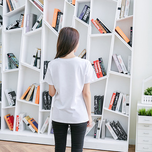 เสื้อยืดคอกลมผู้หญิงผ้าฝ้าย 95% ผสมสแปนเด็กซ์ 5% สำหรับงานพิมพ์ - Product Image 4