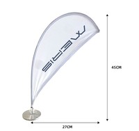 MERIS – MinI-série personnalisée, drapeau de bureau en forme de plume/larme/Rectangle pour la publicité