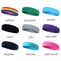 Bandeau en coton pur pour hommes et femmes, personnalisable avec logo, absorbant la transpiration, pour l'exercice, la prévention de la sueur, le fitness et le yoga