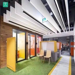 Xây dựng dự án/tiange Ánh sáng trọng lượng 2 'x 4' treo treo sóng cong âm thanh giải pháp kính len Trần gạch - Product Image 3