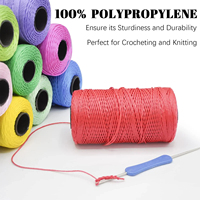 Fil de soie d'été léger en coton de glace Fil de crochet pour bricolage Sac Chapeau Chaussures Fil de polypropylène Fil de crochet Cordon