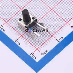 TC-6615Z-9.0-260 Tactile Switch Through hole,7.5x6.2mm Switch Single Pole Single Throw Round Button 2.6N Right Angle Insert - Product Image 1
