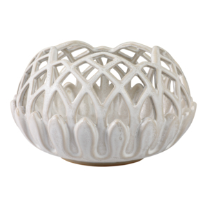 Vaso in Ceramica Traforato con Dettagli Scolpiti, Decorazione per la Casa - Product Image 4