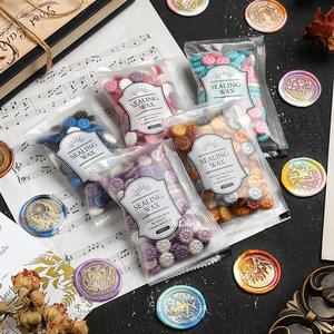 Granulés de cire à cacheter Suidis, couleurs mélangées nacrées, en sachet, pour la création de sceaux - Product Image 1