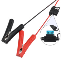 Connecteurs à pince crocodile 16 AWG SAE vers câble de charge de batterie à lame de fusible en ligne ATO à déconnexion rapide pour moto voiture RV
