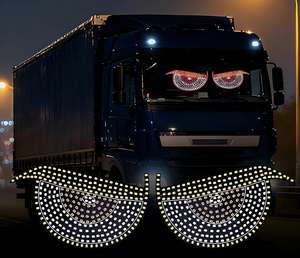 لوح إضاءة زخرفي جديد لعين الشيطان بتقنية LED للسيارة، عالي السطوع 12 فولت يعمل بمنفذ USB، ديكور داخلي عالمي للزجاج الأمامي ولوحة العدادات - Product Image 1