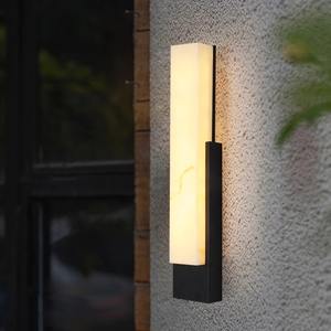 Lampe murale extérieure minimaliste moderne, balcon, hall, entrée de villa, étanche, en acier inoxydable, alimentée par énergie solaire, jardin - Product Image 2