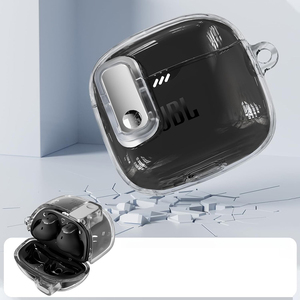 Étui de protection en TPU de haute qualité pour écouteurs <span class=keywords><strong>JBL</strong></span> TUNE FLEX 2, coque transparente avec boucle métallique - Product Image 3