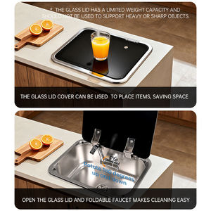Prise d'eau RV JP en acier inoxydable SUS 304 avec couvercle en verre trempé <span class=keywords><strong>pour</strong></span> accessoires de <span class=keywords><strong>camping</strong></span>-<span class=keywords><strong>car</strong></span> - Product Image 3