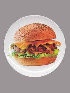 Plato de Desayuno con Diseño Nórdico de Hamburguesa, Estilo Europeo, con Patrón de Dibujos Animados, Lindo y Creativo, de Melamina, para el Hogar, para Aperitivos, Otoño - Product Image 2