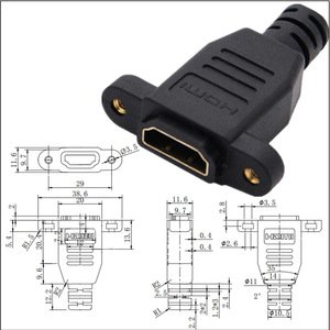 อะแดปเตอร์ HDMI 2.0 ชายกับหญิง 15 ซม. ขั้วต่อเคลือบทองมุมขวาสำหรับทีวีความละเอียด 4K - Product Image 2