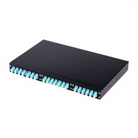 Penjualan Langsung Pabrik Kotak Terminal Serat Optik SC/UPC Rak 1U 19 Inch 48 Port LC Patch Panel Berlapis Bubuk FTTX