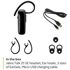 Casque Bluetooth <span class=keywords><strong>Jabra</strong></span> Talk 25 SE Mono original Casque d'écoute sans fil à oreille unique avec microphone intégré - Product Image 5