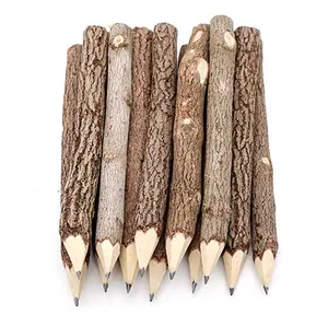 HB 흑연 나무 나무 소박한 나뭇 가지 연필, 자연 지점 연필 학교 용품, 편지지 선물